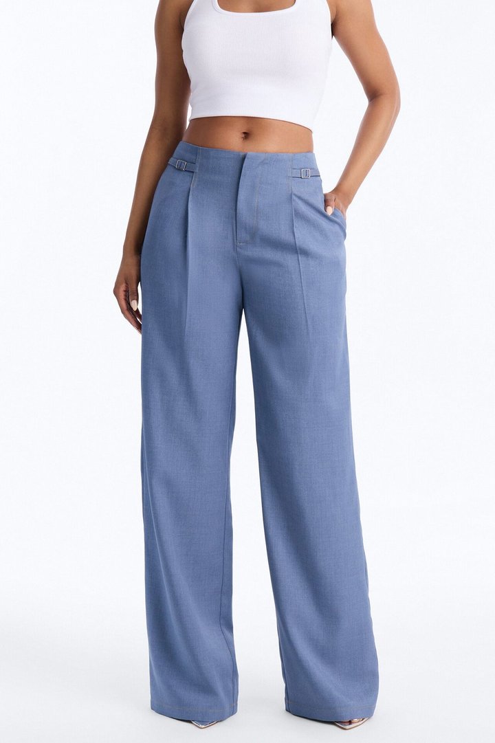 Angela High Rise Trouser Pant 33″ - Blue