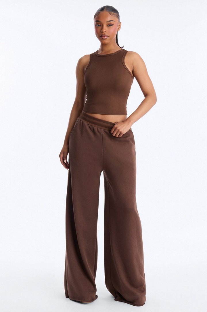 Valencia French Terry Pant Set - Brown