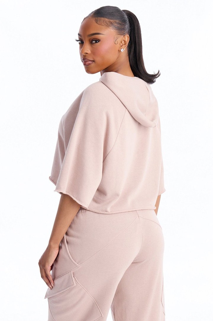 Easy Days French Terry Lounge Top - Taupe