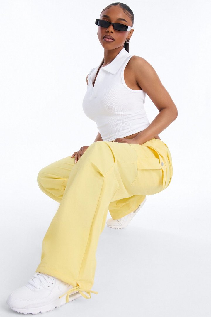 Girl Crush Parachute Pant - Yellow