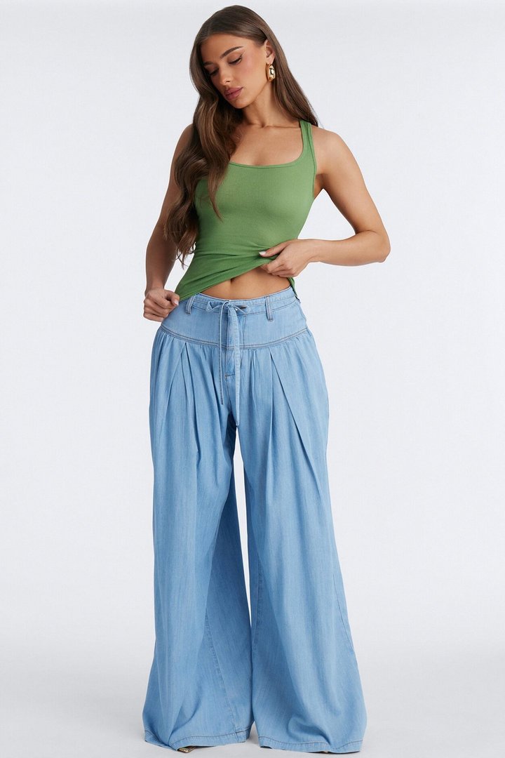 Zoey Racer Back Tank - Herb