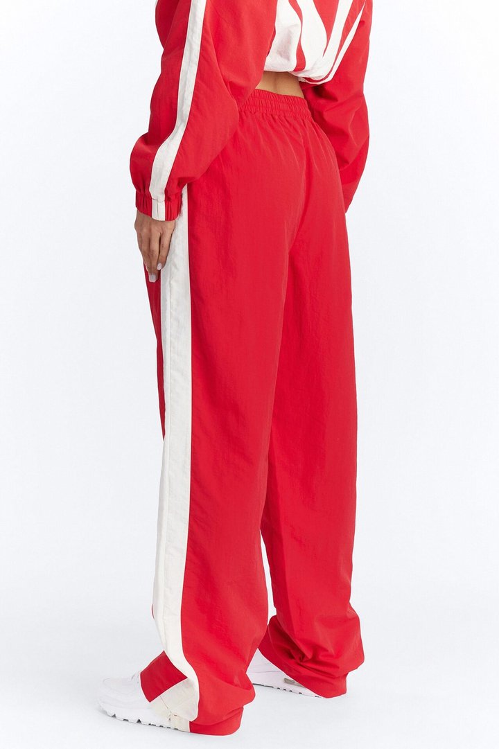 Fly Girl Era Color Block Windbreaker Pant″ - Red
