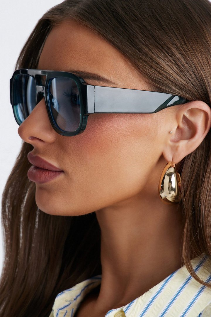 Jet Set Aviator Sunglasses - Teal