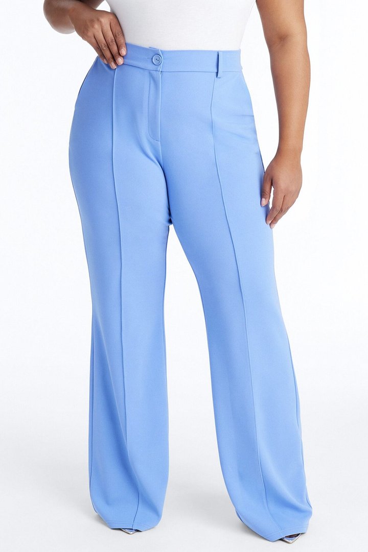 Heidi Wide Leg Trouser Pant - Periwinkle