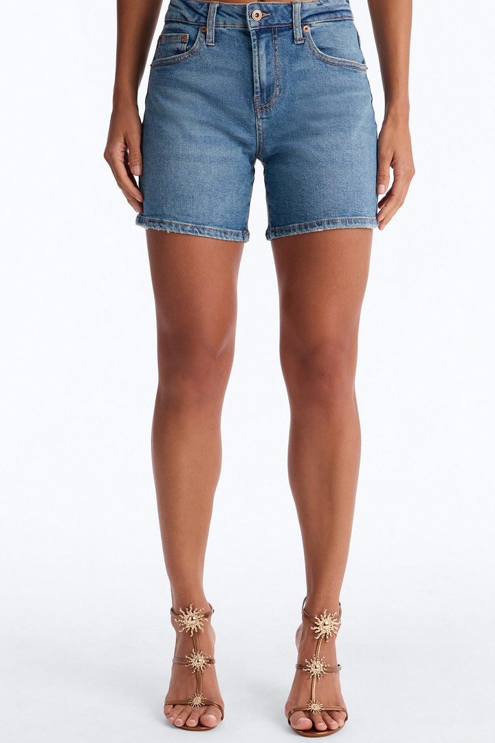 Staycation Stretch Denim Shorts - Vintage Wash