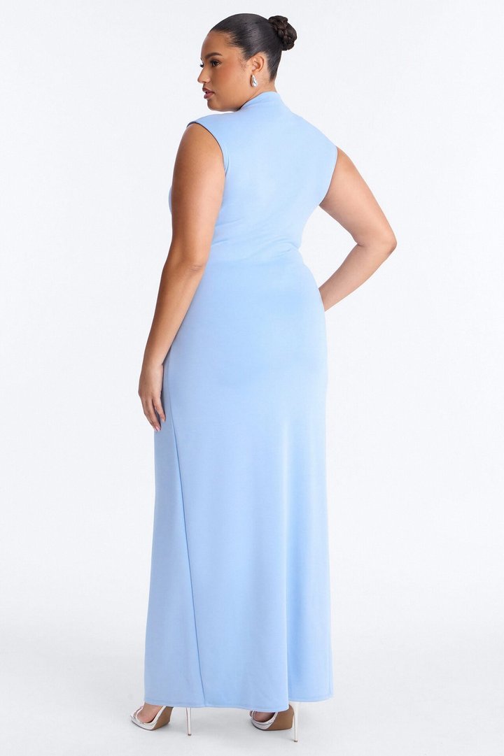 Vivi Twist Maxi Dress - Blue