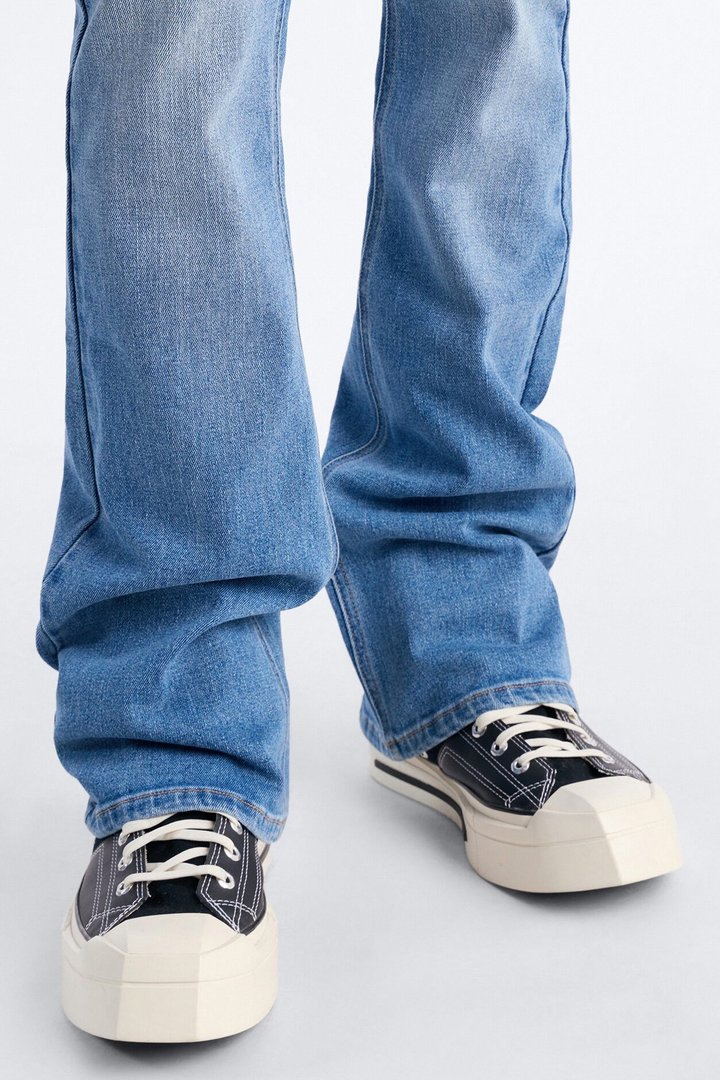 Essential Stacked Slim Flare Stretch Jean - Medium Blue Wash