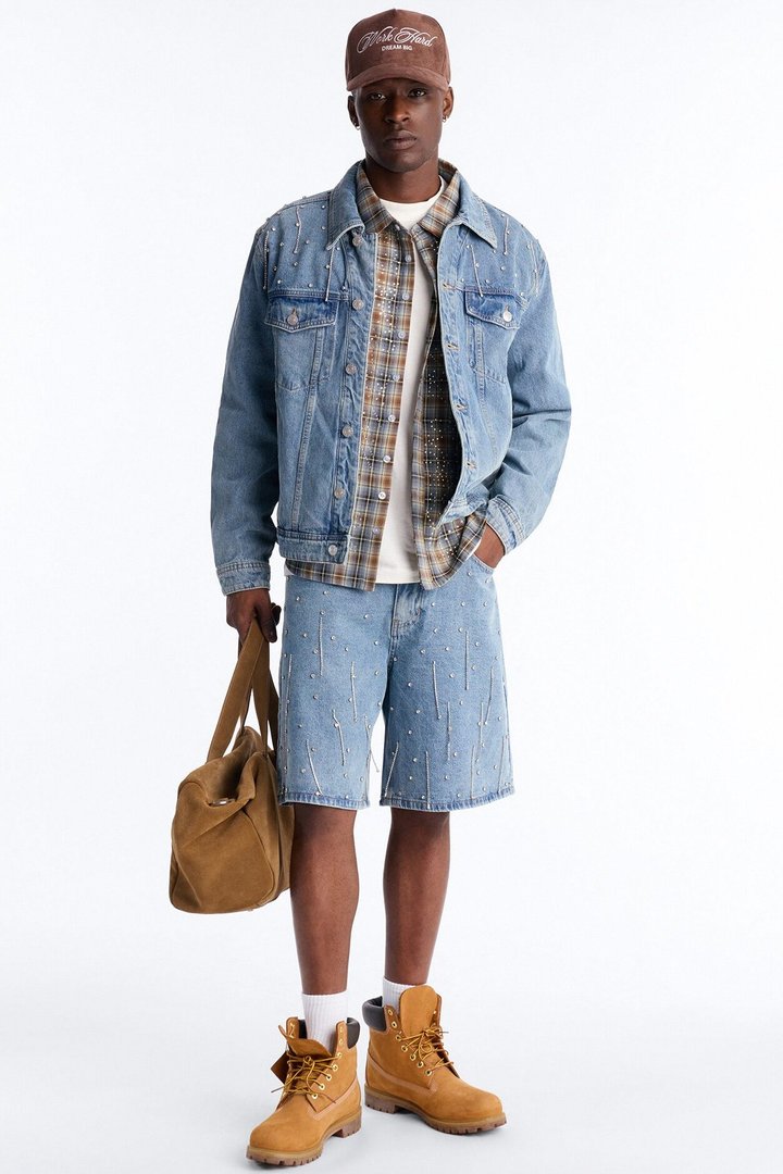 Relaxed Street Ice Denim Short - Light Wash