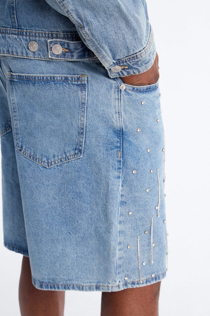 Relaxed Street Ice Denim Short - Light Wash