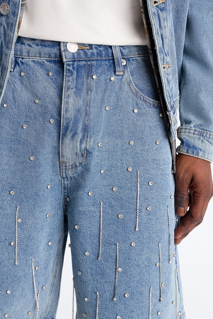 Relaxed Street Ice Denim Short - Light Wash