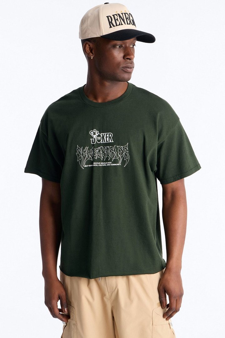 The Joker Beautiful Chaos Boxy Short Sleeve Tee - Green