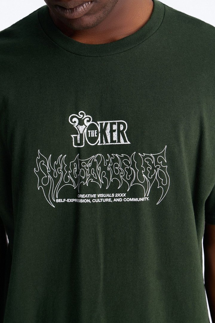 The Joker Beautiful Chaos Boxy Short Sleeve Tee - Green