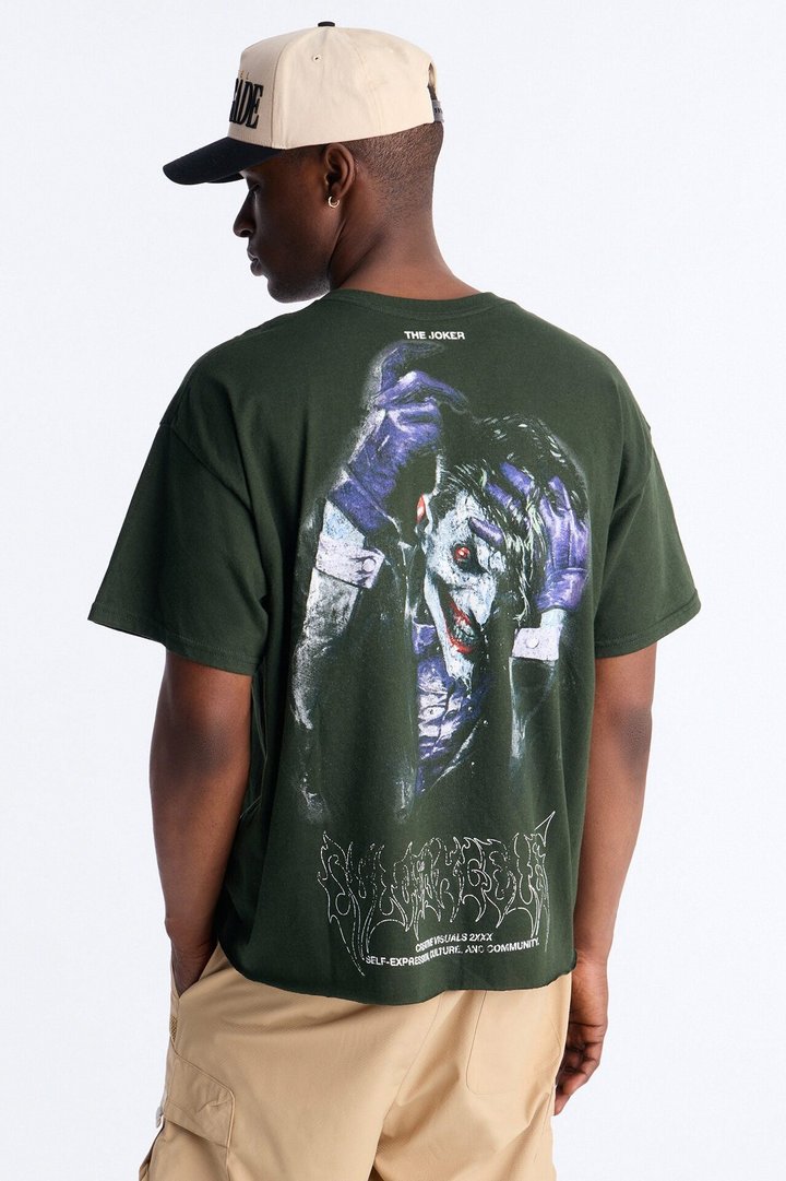 The Joker Beautiful Chaos Boxy Short Sleeve Tee - Green
