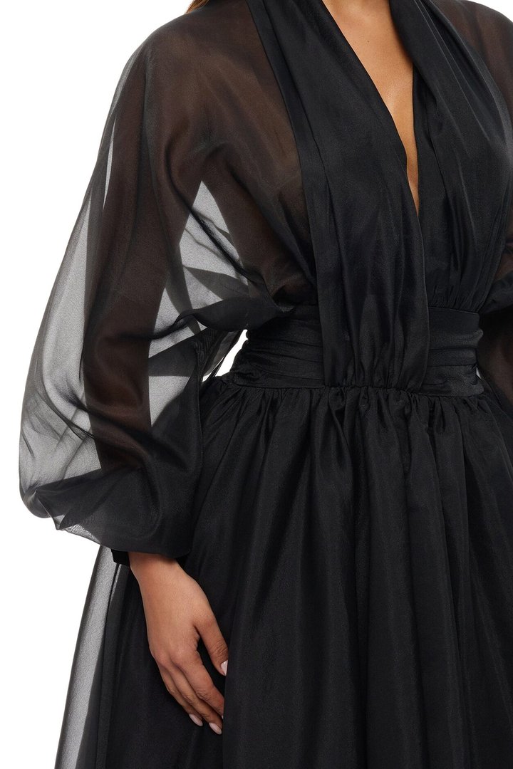 Muse Energy Taffeta Maxi Dress - Black