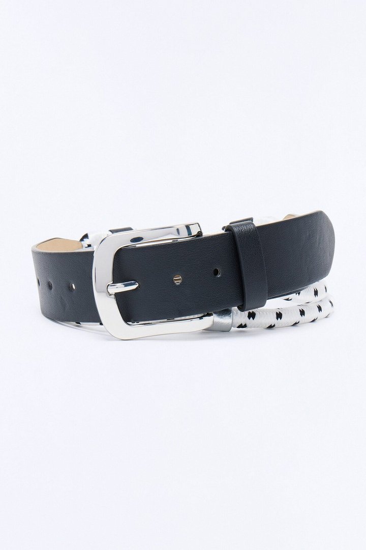 Utility Adjustable Bungee Cord Belt - White/combo