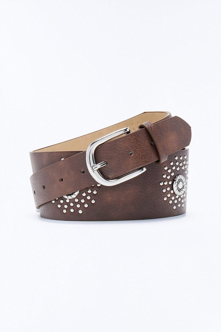 Ready For Rodeo Faux Leather Wide Belt - Brown