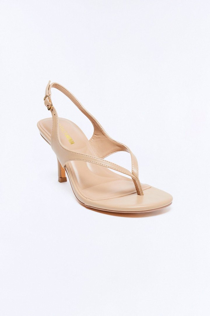 Sonoma Thong Slingback Heels - Nude