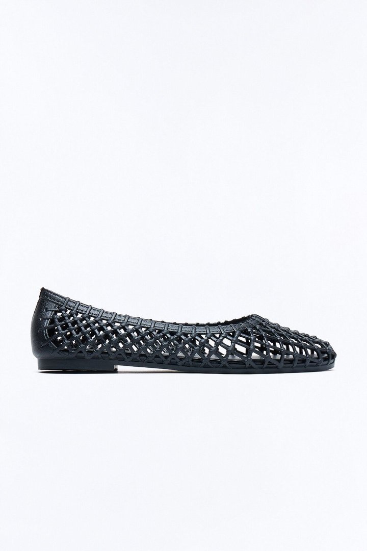 Lyla Jelly Mesh Flats - Black