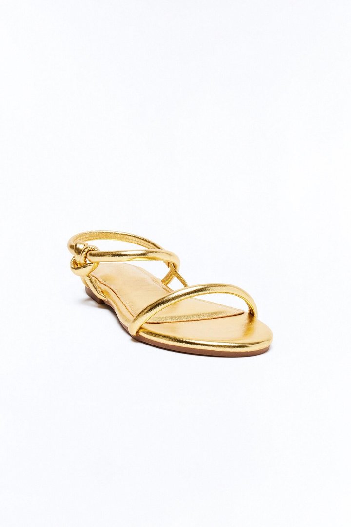 Kira Ankle Strap Sandals - Gold