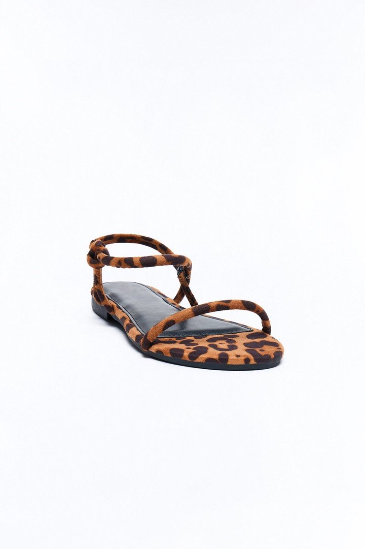 Kira Ankle Strap Sandals - Leopard