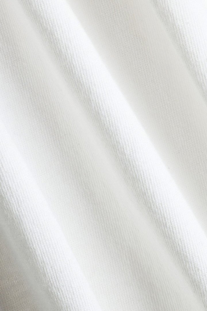 Cotton Jersey Oversized Long Sleeve Top - Bright White