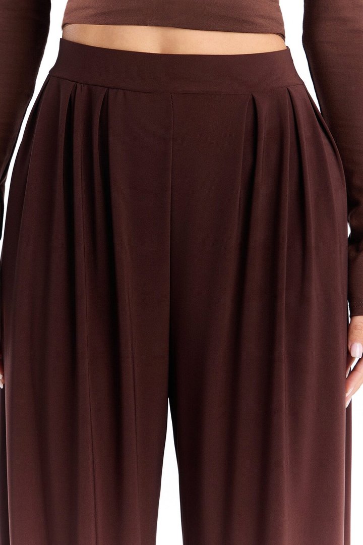 Dottie Slinky Relaxed Wide Leg Pant 32″ - Brown