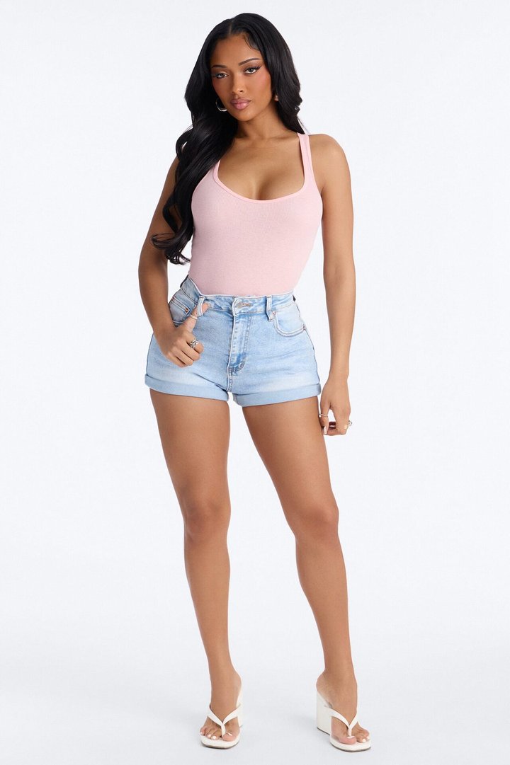 Zoey Racer Back Tank - Light Pink