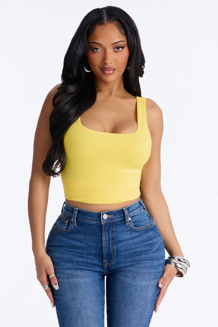 Tasmin Double Lined Tank Top - Yellow