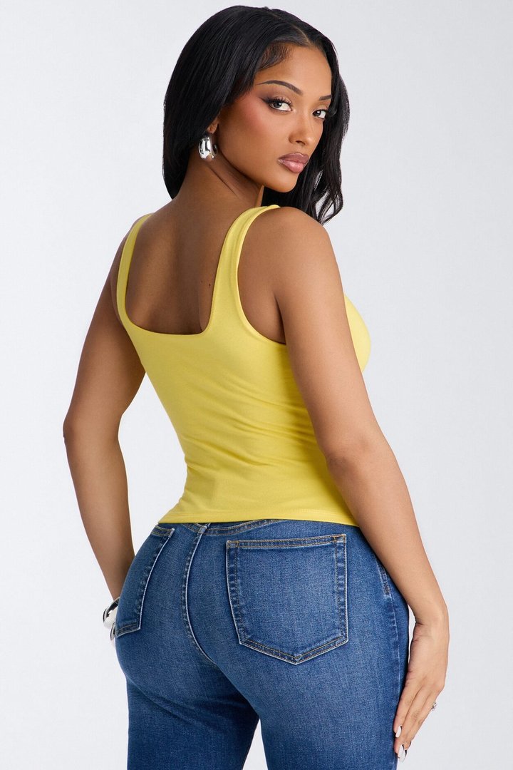 Tasmin Double Lined Tank Top - Yellow