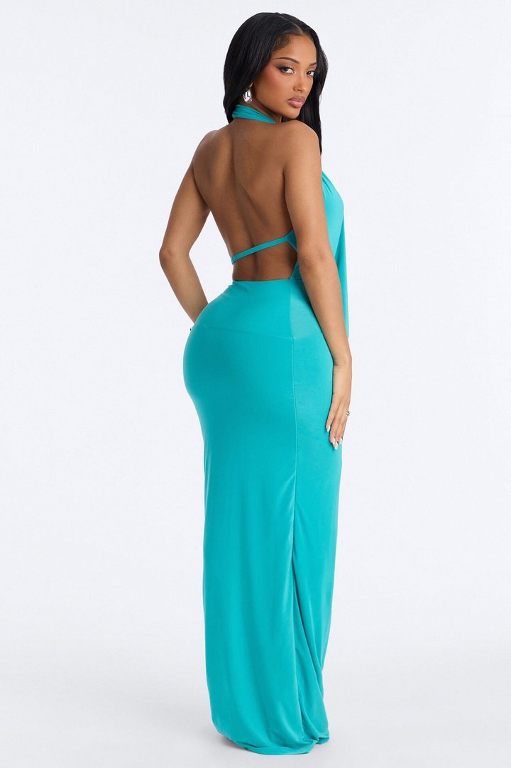 Meet My Energy Maxi Dress - Turquoise