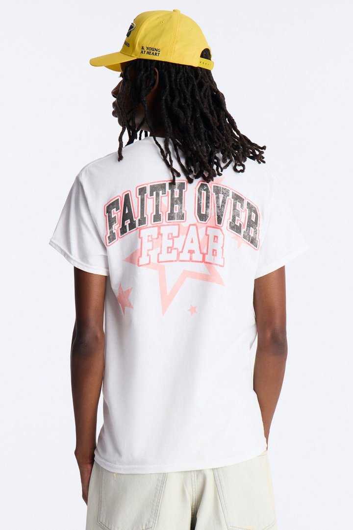 Faith Over Fear 77 Short Sleeve Tee - White