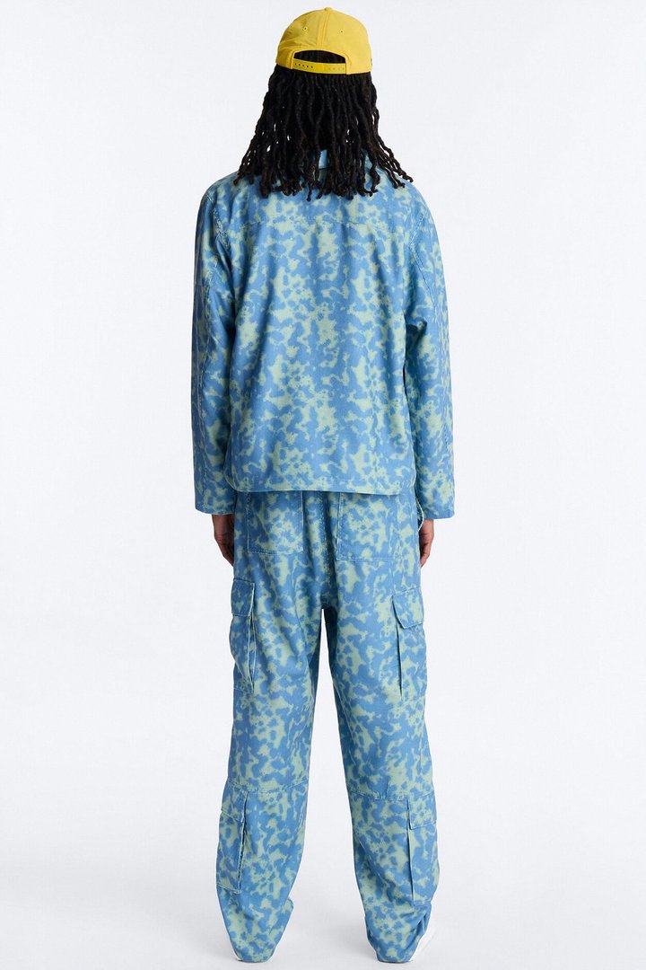 Terrain Drip Textured Chore Jacket - Blue