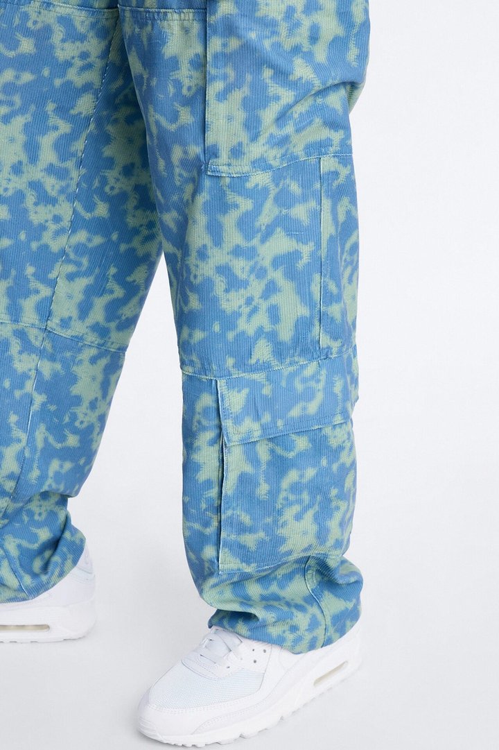 Baggy Terrain Drip Textured Pant - Blue