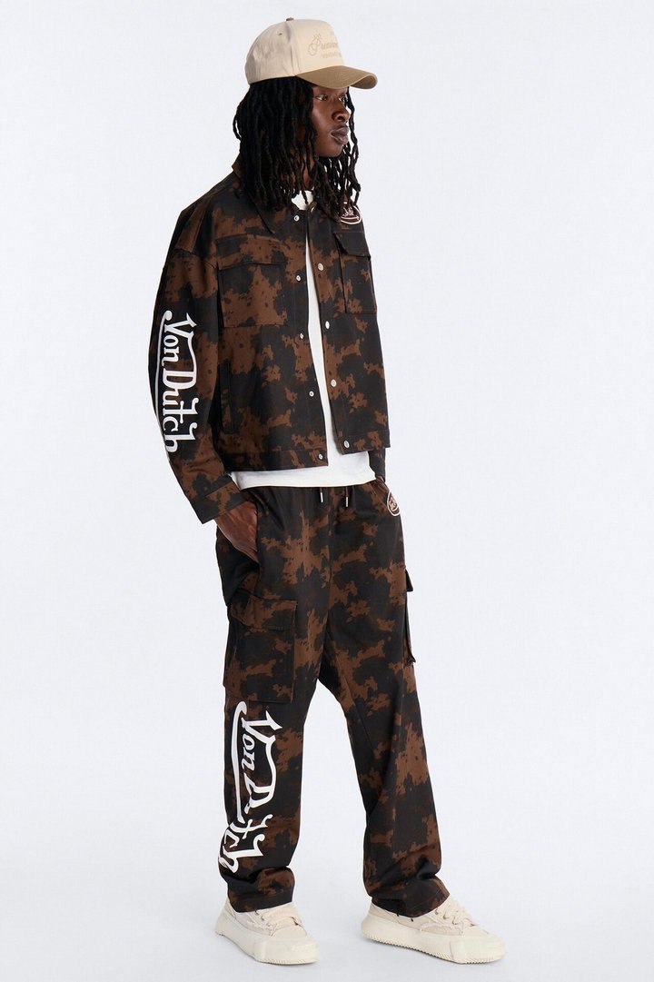 Von Dutch Rodeo Faux Pony Hair Baggy Pant - Brown