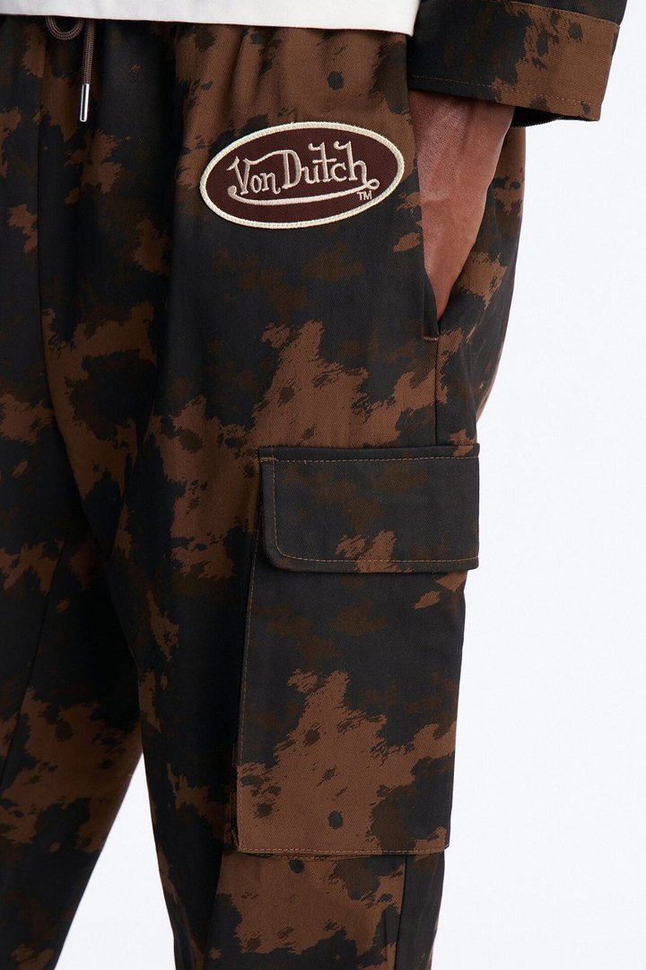 Von Dutch Rodeo Faux Pony Hair Baggy Pant - Brown