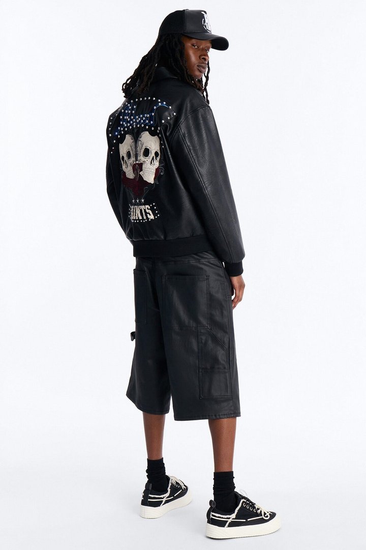 Baggy Liquid Coated Waxed Short - Black