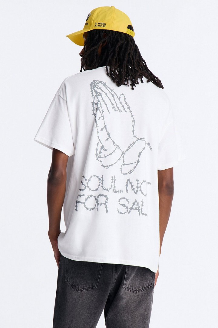 Soul Not For Sale Oversized Short Sleeve Tee - White