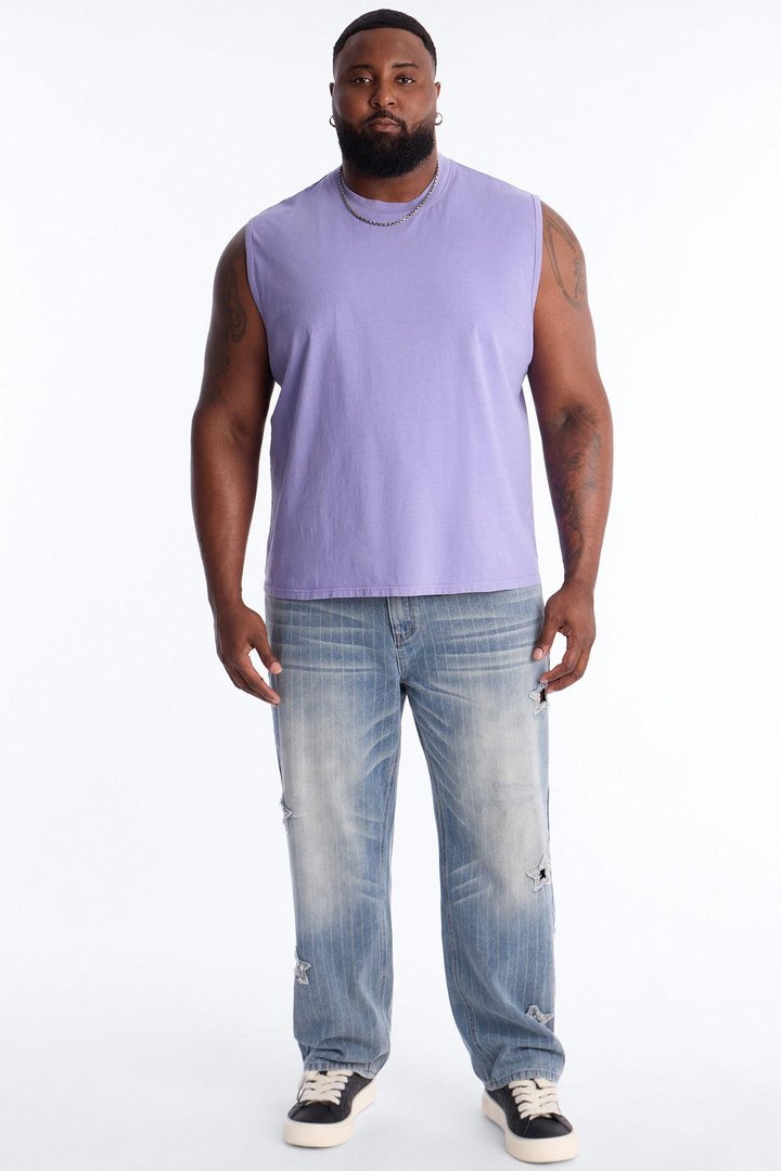 Cropped Muscle Tee - Lavender