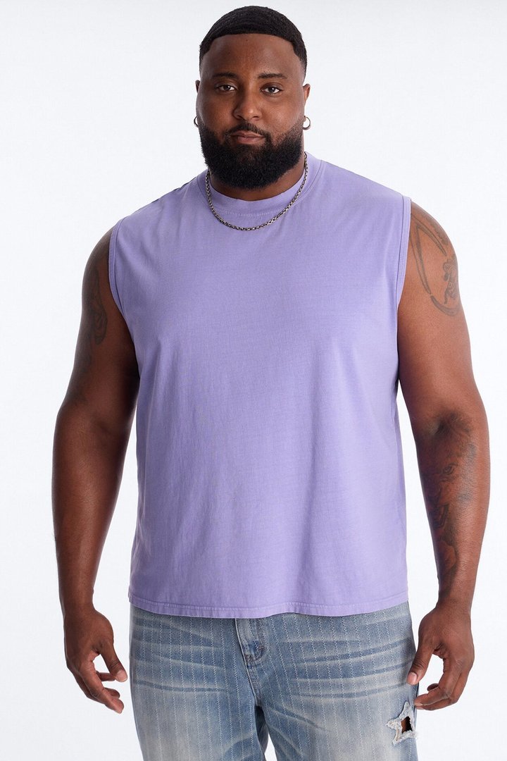 Cropped Muscle Tee - Lavender