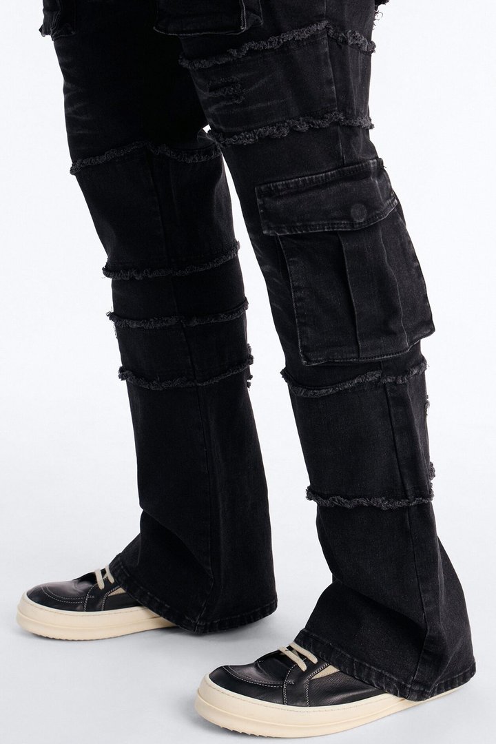 Urban Armor Skinny Stacked Flare Jeans - Black Wash