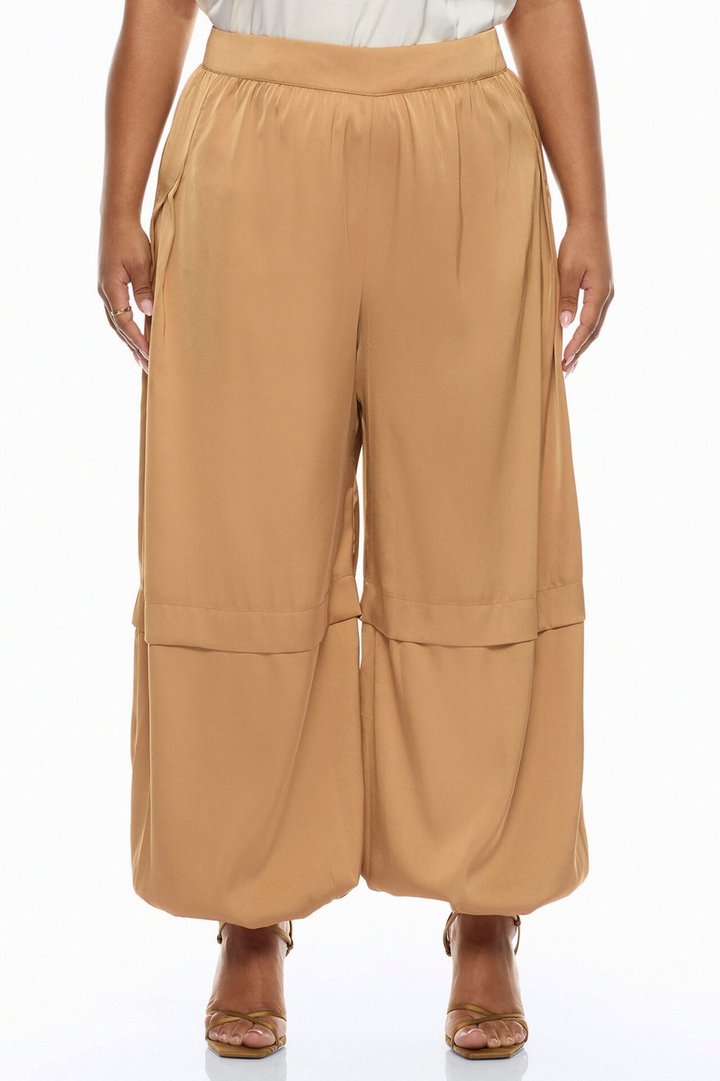 Cathryn Satin Balloon Pant - Gold
