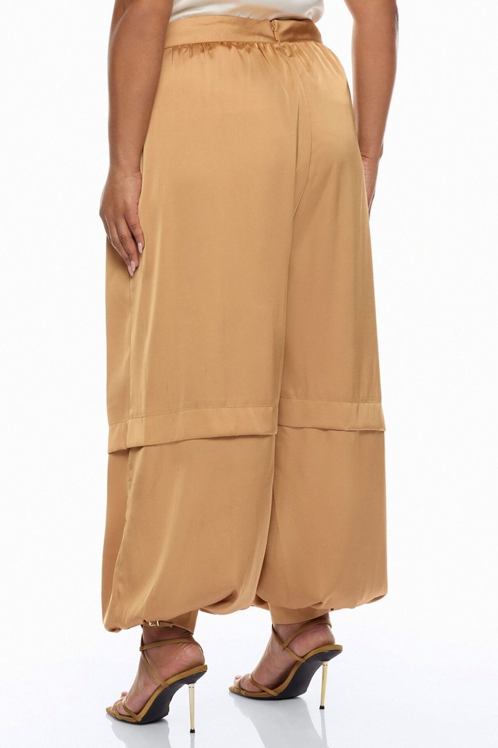 Cathryn Satin Balloon Pant - Gold