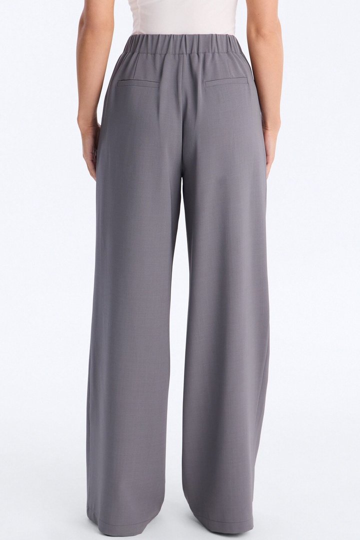 Zamara High Rise Clean Waistband Trouser Pant 33″ - Charcoal