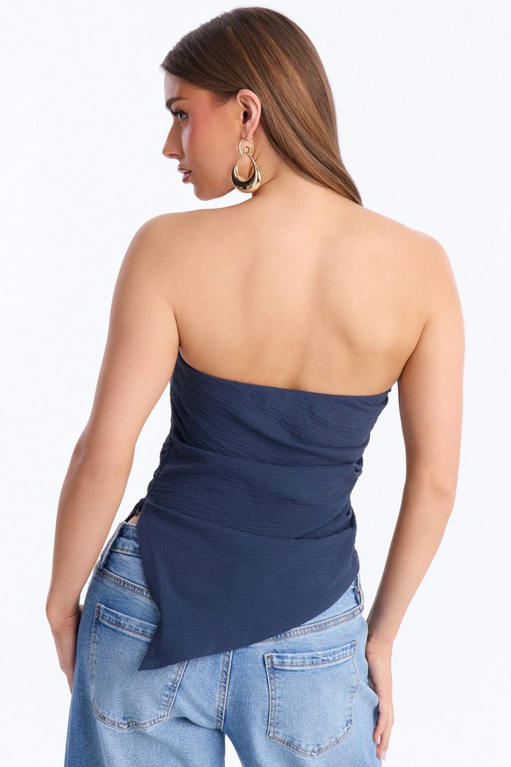 Valerie Asymmetrical Top - Navy