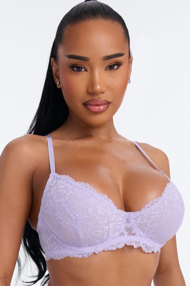 Nova Lace Unlined Bra - Lavender
