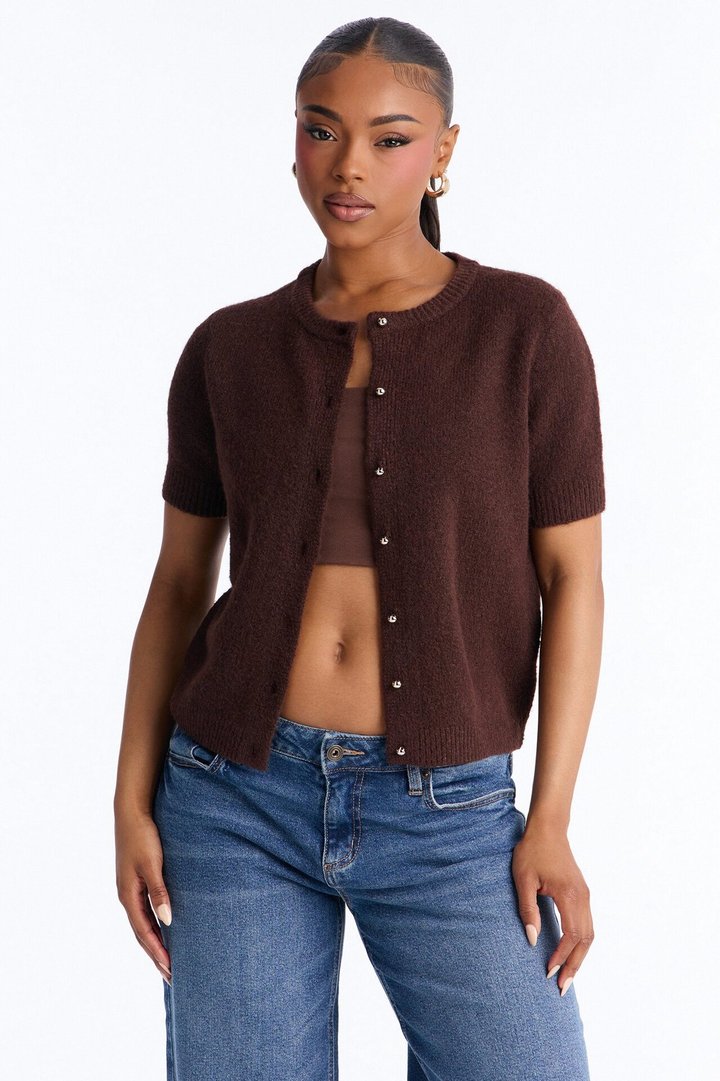 Sunday Brunch Sweater Top - Chocolate