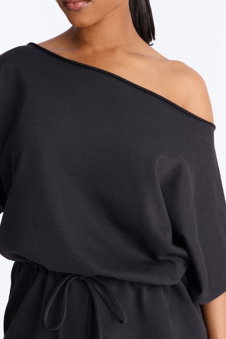 Weekend Away Off Shoulder Romper - Black