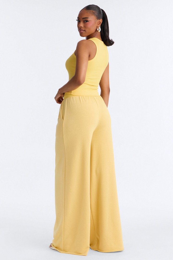 Valencia French Terry Pant Set - Yellow