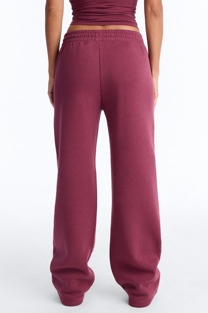 Von Dutch Rocker Wide Leg Pant With Grommets - Burgundy