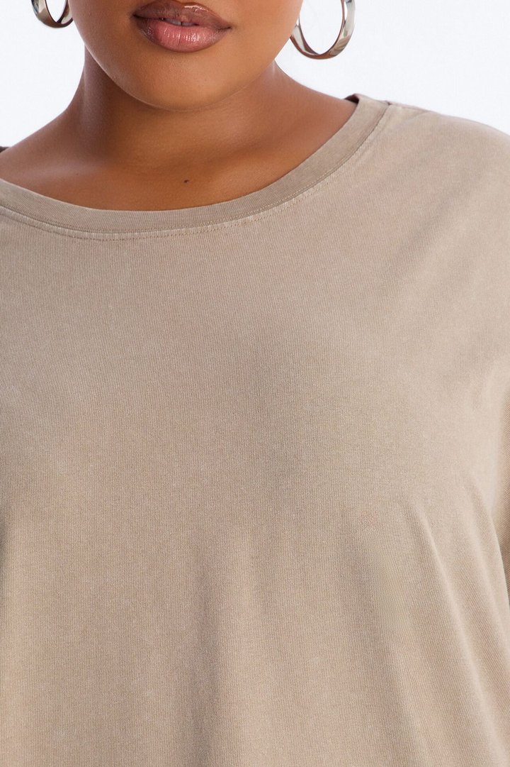 The Washed Oversized Tee - Olive